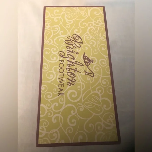 Brighton Moira Caramel Calf Leather with Natural Linen Wedge Sandals 7 1/2 Med - Picture 11 of 12